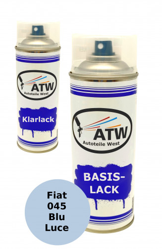 Autolack für Fiat 045 Blu Luce+400ml Klarlack Set
